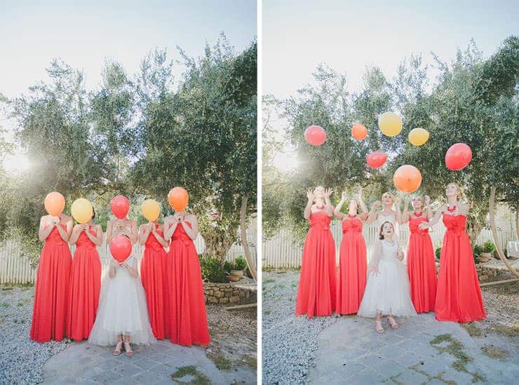 bridamades and baloons