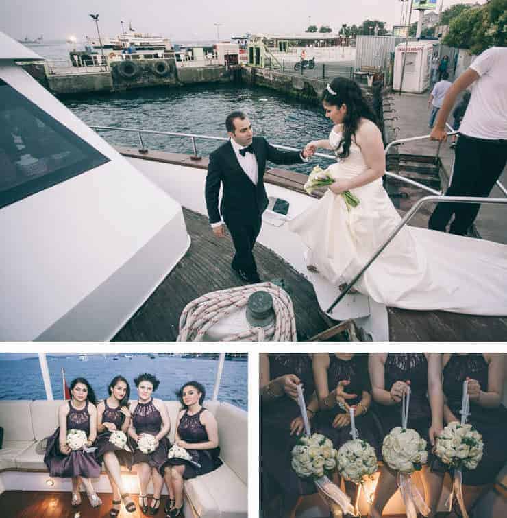 Düğün Fotoğrafı teknede